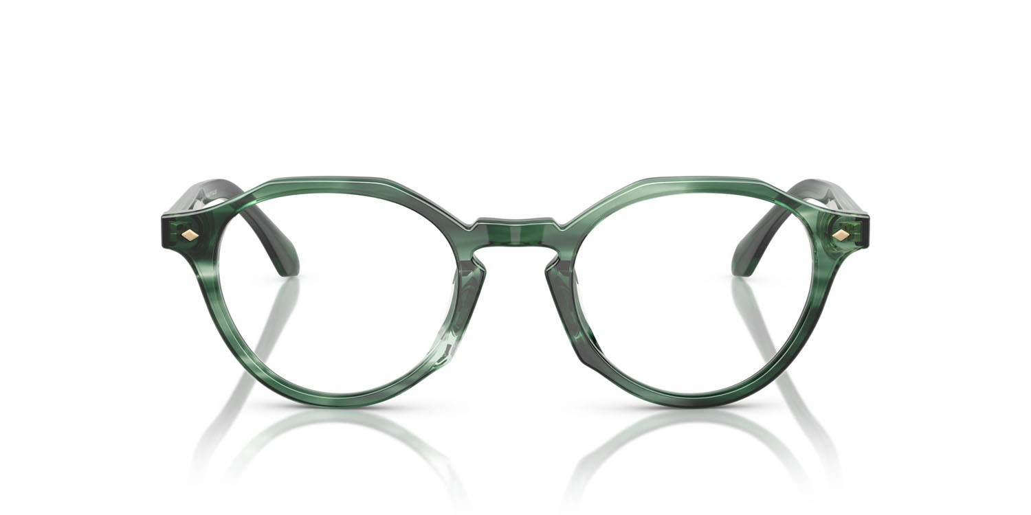 Eyeglasses Giorgio Armani AR 7264U (6164) color striato verde shape pantos lenses lente demo