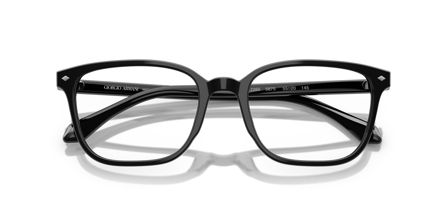 Eyeglasses Giorgio Armani AR 7265 (5875) color nero shape square lenses lente demo