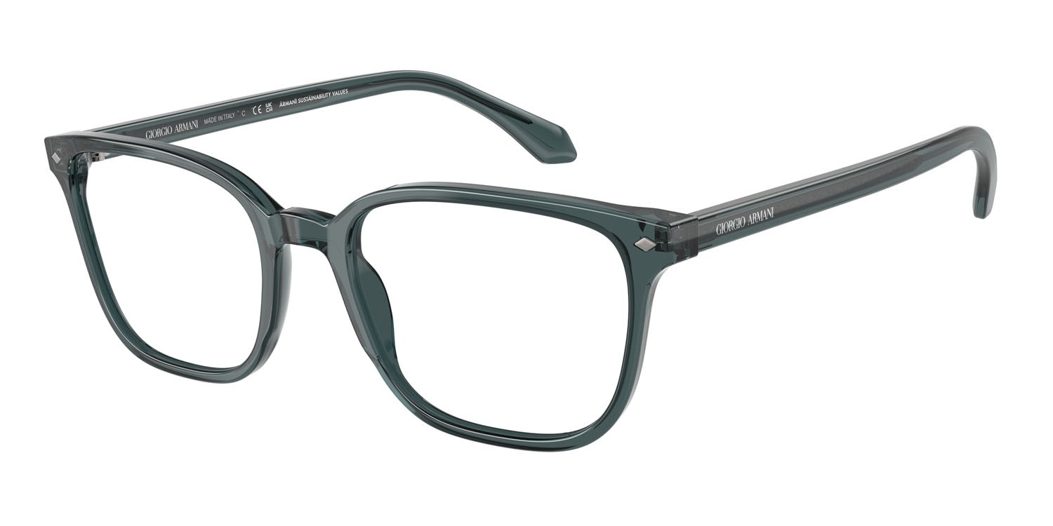 Eyeglasses Giorgio Armani AR 7265 (6171) color grigio trasparente shape square lenses lente demo
