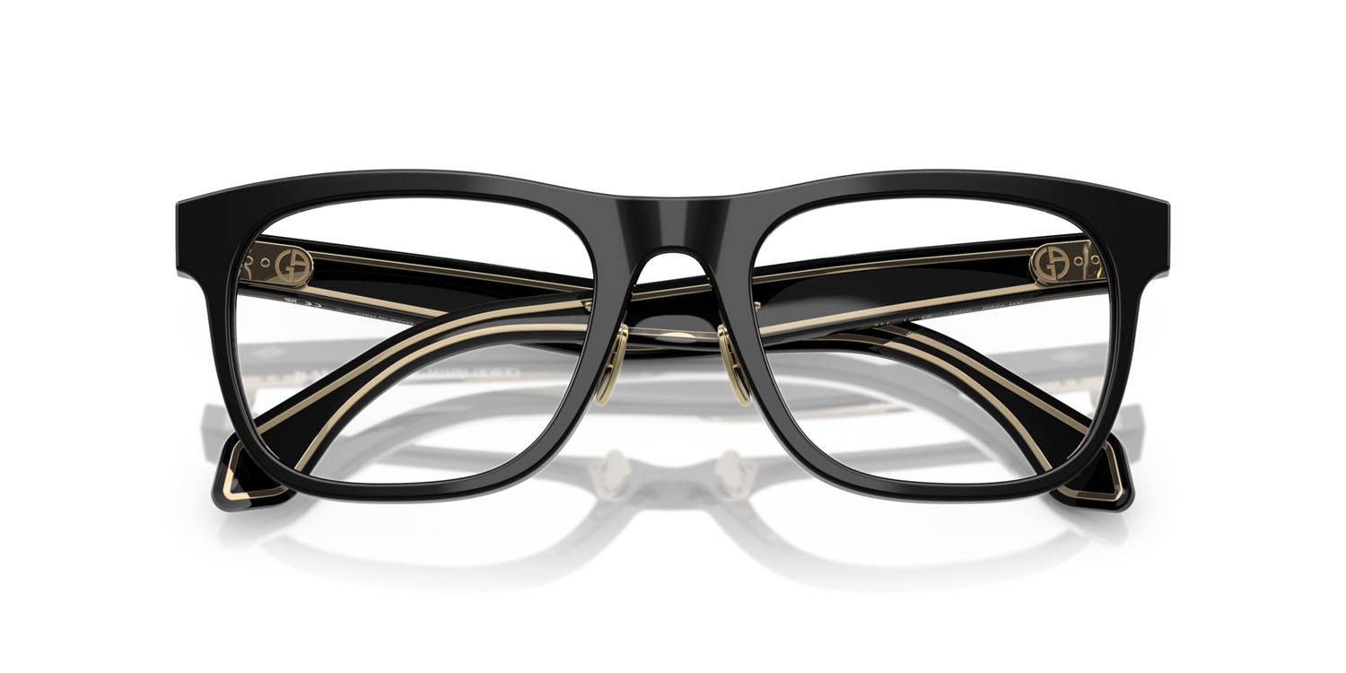 Occhiali da vista Giorgio Armani AR 7268 (5001) colore nero forma quadrato lenti lente demo