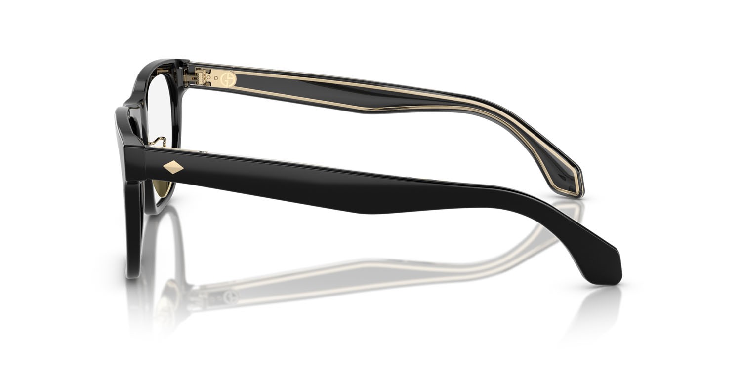 Occhiali da vista Giorgio Armani AR 7268 (5001) colore nero forma quadrato lenti lente demo