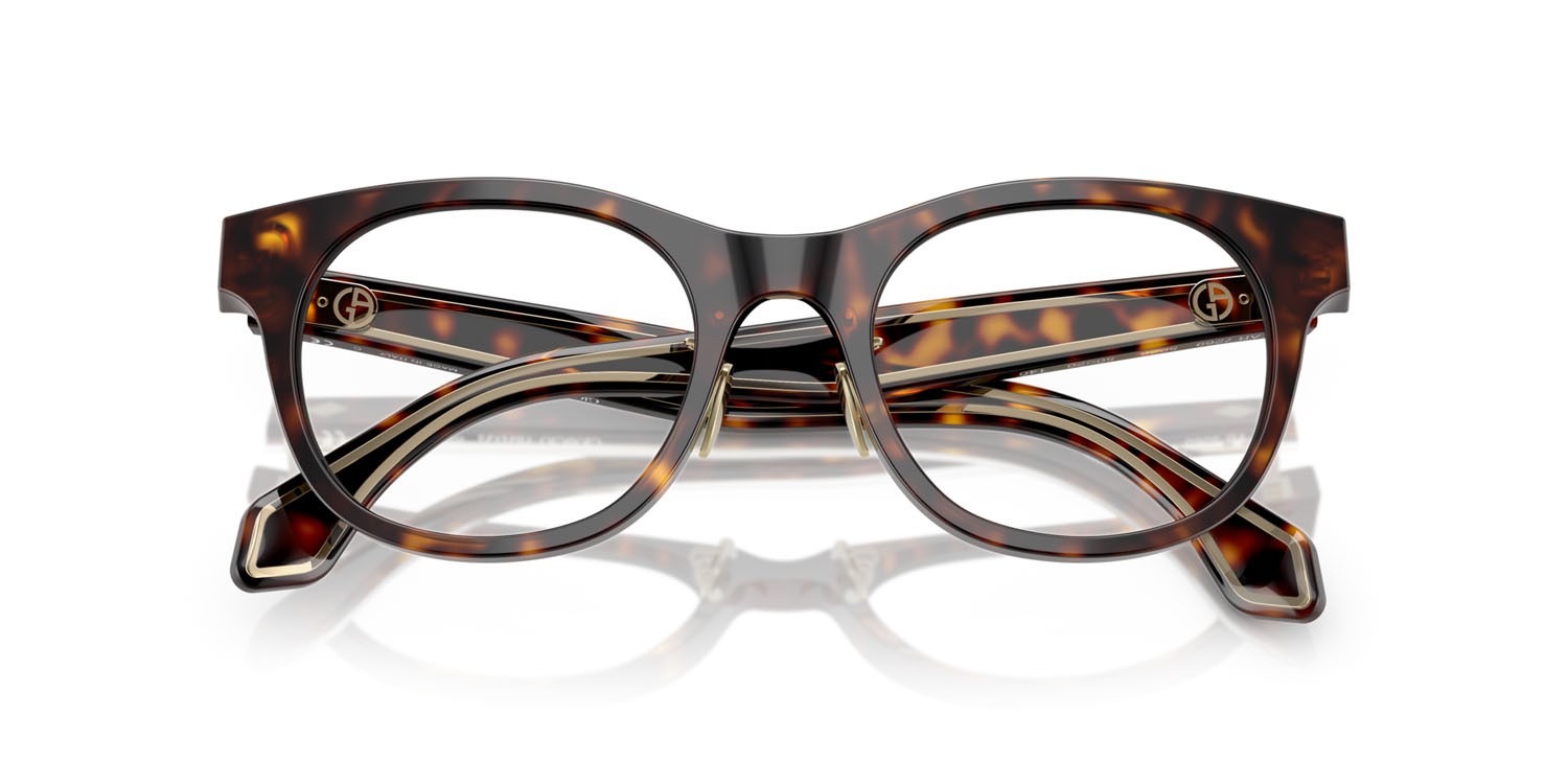 Occhiali da vista Giorgio Armani AR 7269 (5026) colore havana forma rotondo lenti lente demo
