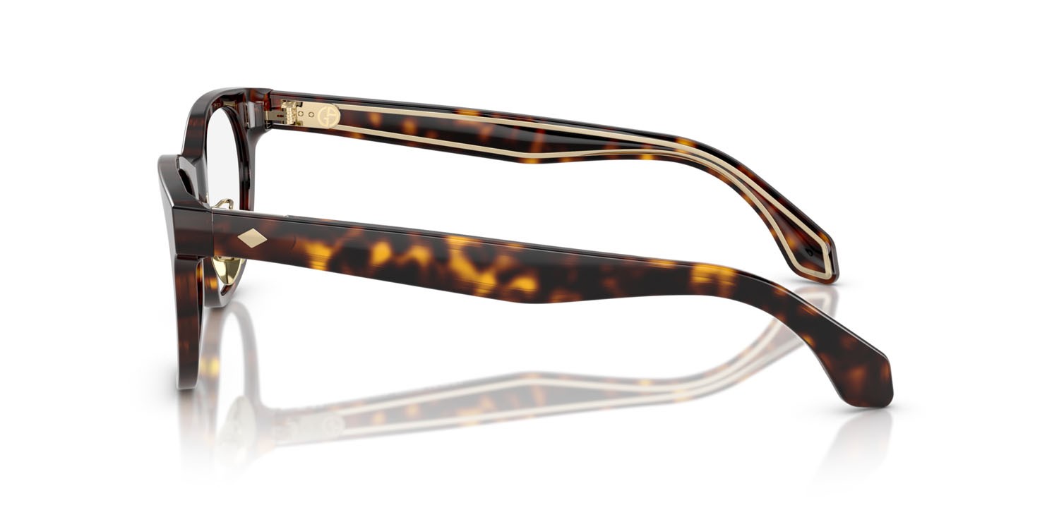 Occhiali da vista Giorgio Armani AR 7269 (5026) colore havana forma rotondo lenti lente demo