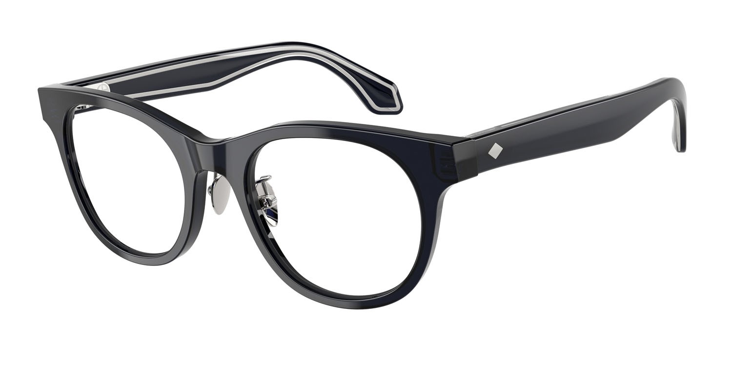 Eyeglasses Giorgio Armani AR 7269 (6160) color blu shape round lenses lente demo