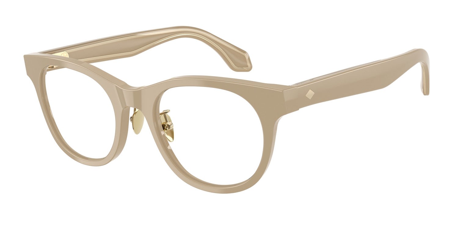 Eyeglasses Giorgio Armani AR 7269 (6161) color greige shape round lenses lente demo