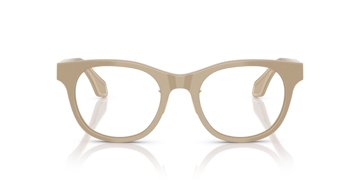 Eyeglasses Giorgio Armani AR 7269 (6161) color greige shape round lenses lente demo