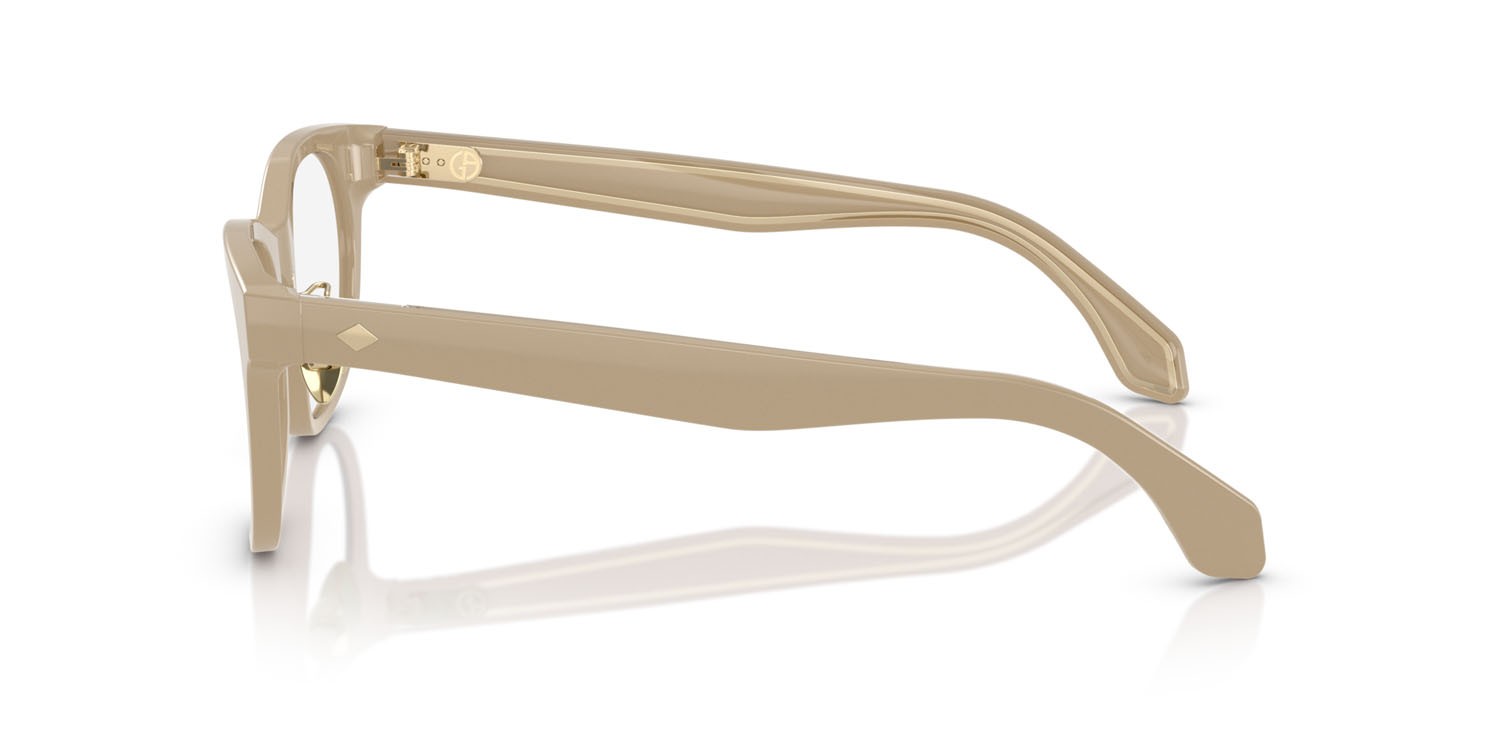 Eyeglasses Giorgio Armani AR 7269 (6161) color greige shape round lenses lente demo
