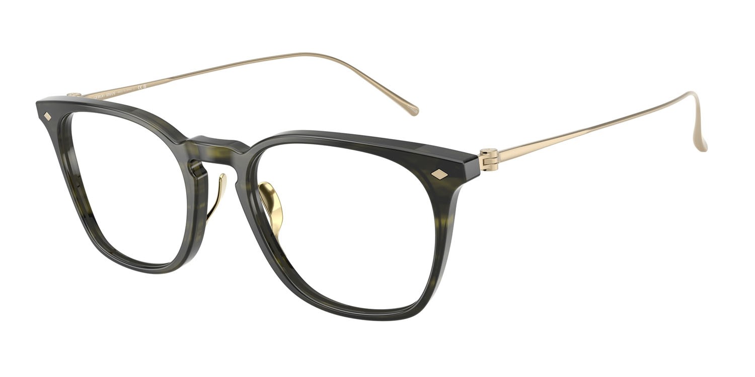 Eyeglasses Giorgio Armani AR 7271T (6208) color striato verde shape square lenses lente demo