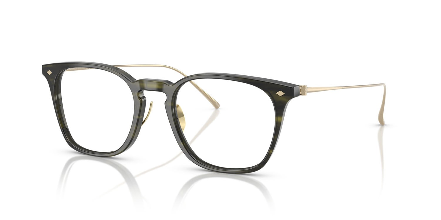 Eyeglasses Giorgio Armani AR 7271T (6208) color striato verde shape square lenses lente demo