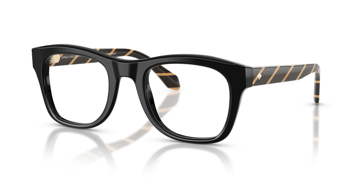 Occhiali da vista Giorgio Armani AR 7273 (5875) colore nero forma quadrato lenti lente demo