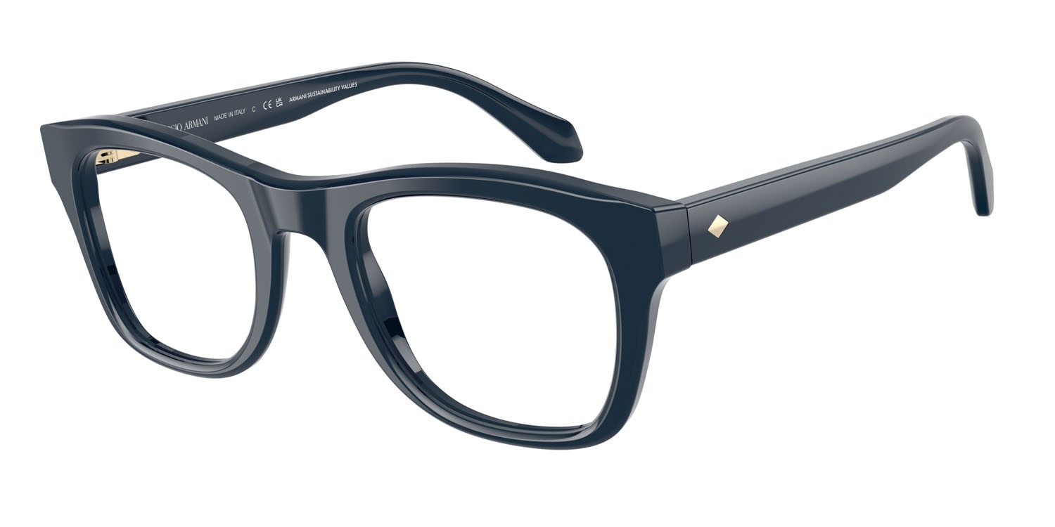 Eyeglasses Giorgio Armani AR 7273 (6223) color blu tinta unita shape square lenses lente demo
