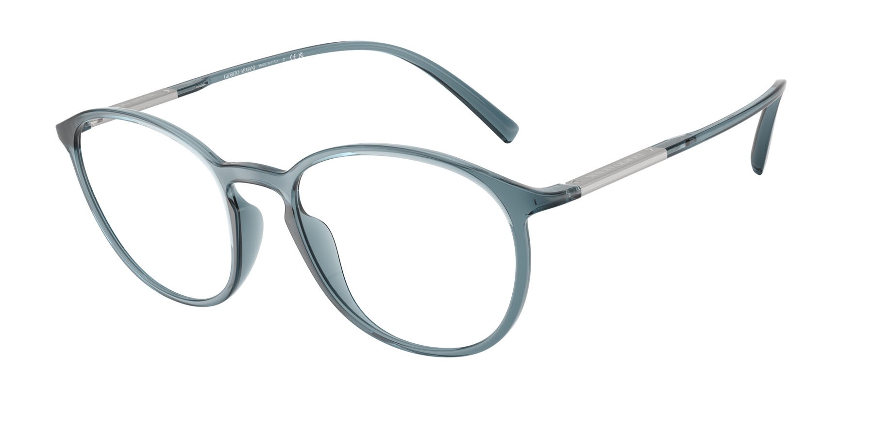 Occhiali da vista Giorgio Armani AR 7275U (6241) colore blu forma pantos lenti lente demo