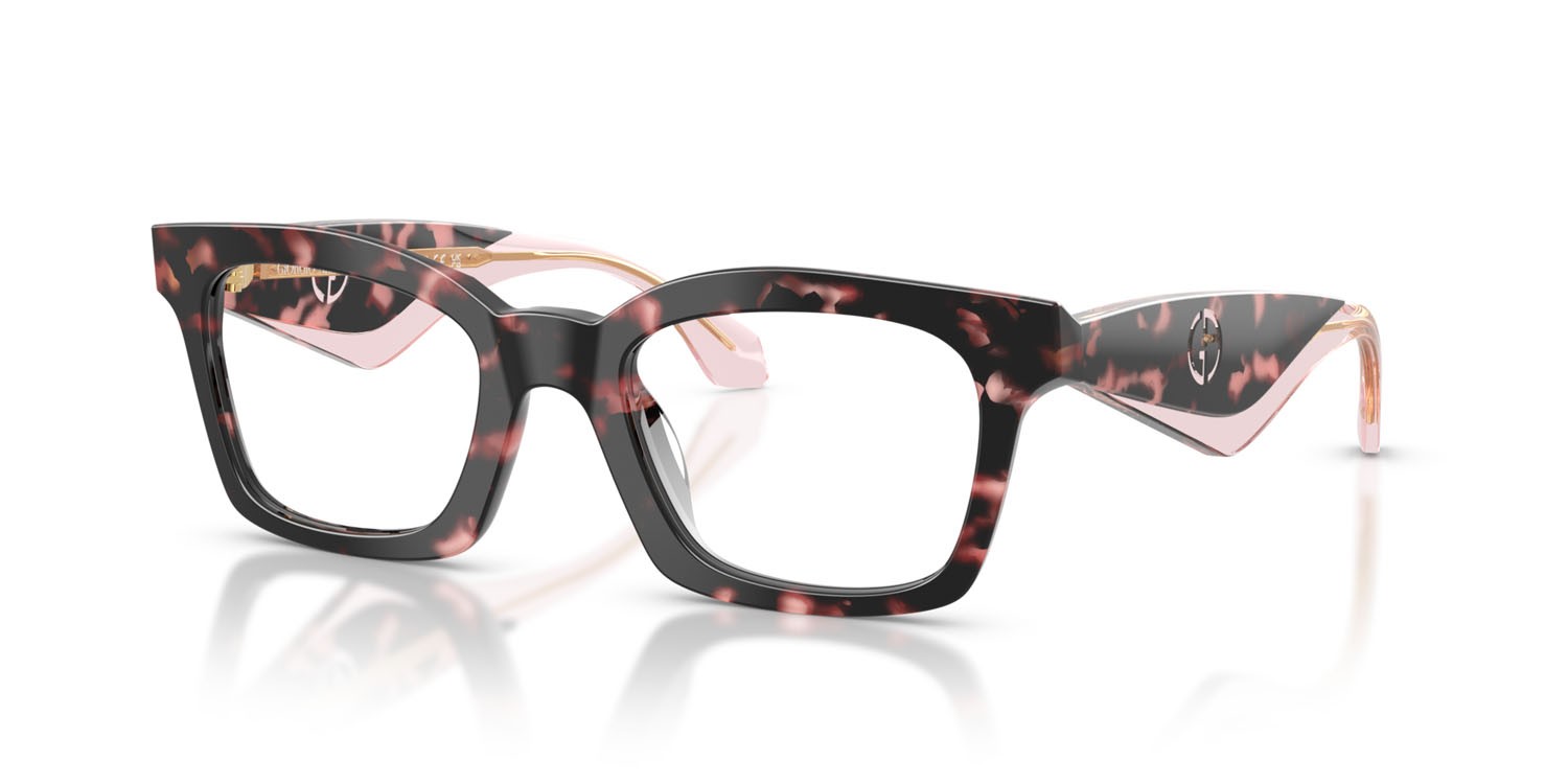 Eyeglasses Giorgio Armani AR 7277U (6230) color havana shape butterfly lenses lente demo