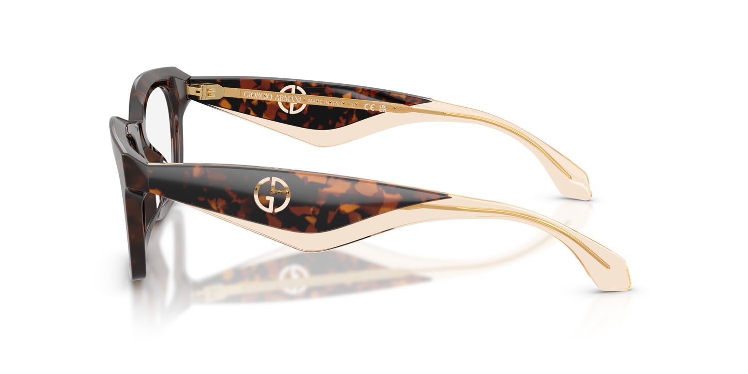 Eyeglasses Giorgio Armani AR 7277U (6231) color havana shape butterfly lenses lente demo
