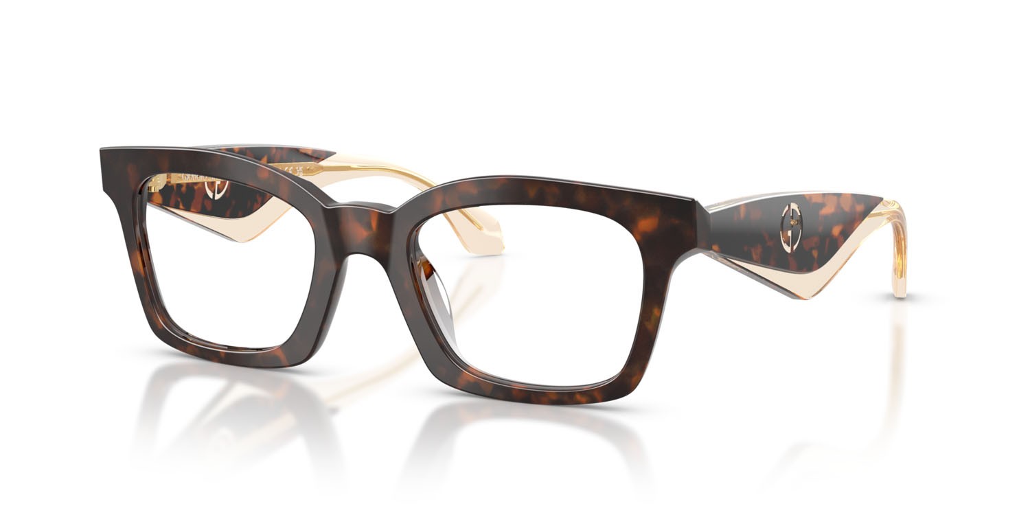 Eyeglasses Giorgio Armani AR 7277U (6231) color havana shape butterfly lenses lente demo