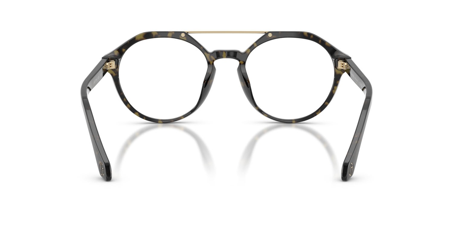 Occhiali da vista Giorgio Armani AR 7278U (6233) colore havana verde forma rotondo lenti lente demo