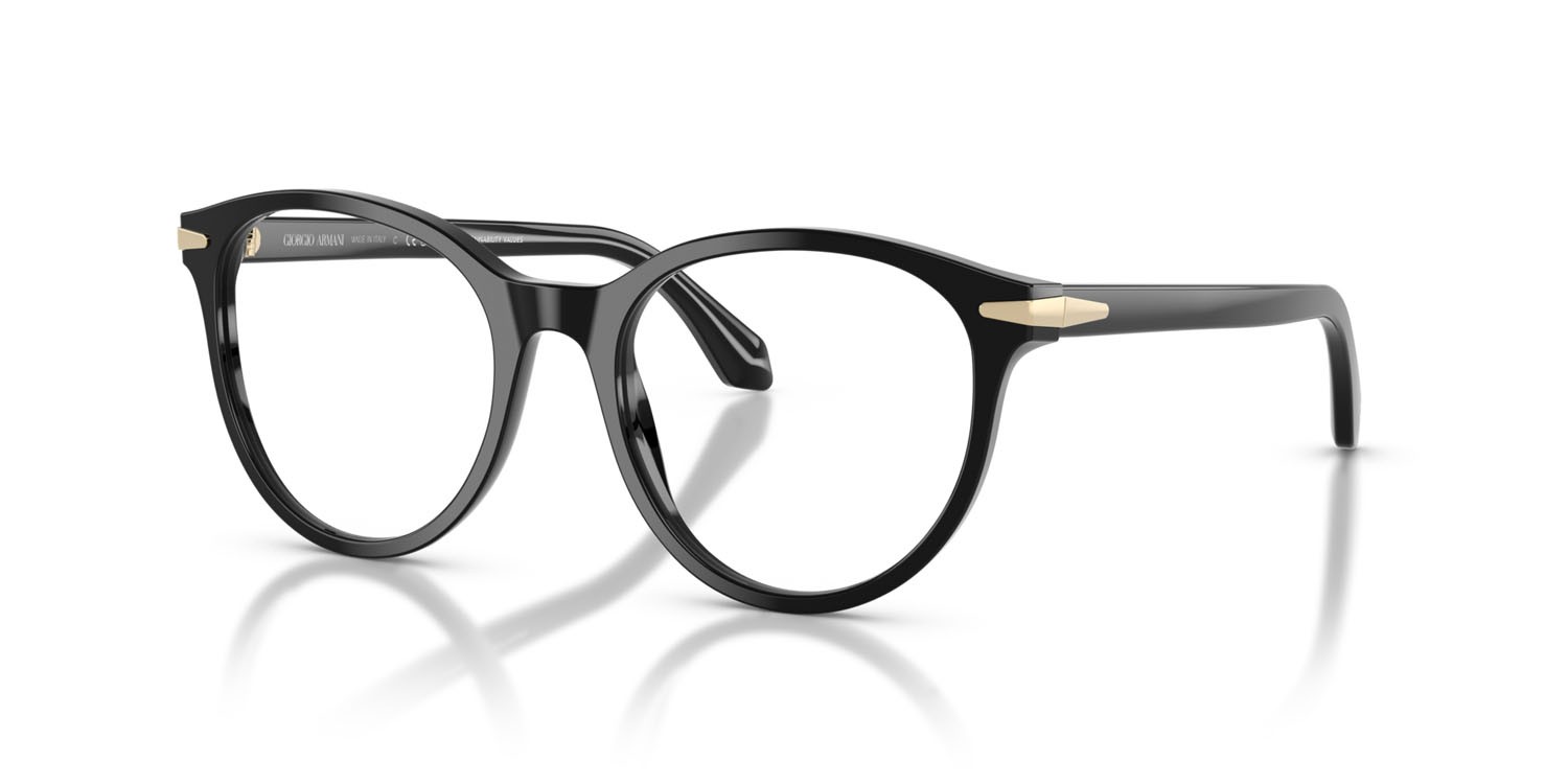 Occhiali da vista Giorgio Armani AR 7279 (5875) colore nero forma rotondo lenti lente demo
