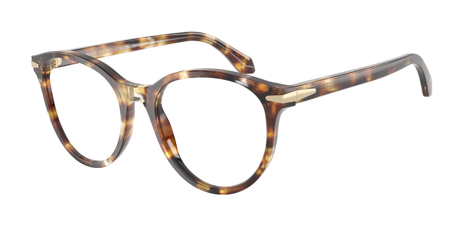 Eyeglasses Giorgio Armani AR 7279 (6232) color havana giallo shape round lenses lente demo