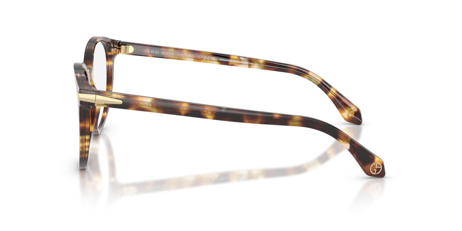 Eyeglasses Giorgio Armani AR 7279 (6232) color havana giallo shape round lenses lente demo