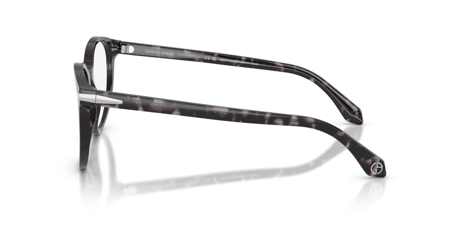 Occhiali da vista Giorgio Armani AR 7279 (6236) colore havana grigio forma rotondo lenti lente demo