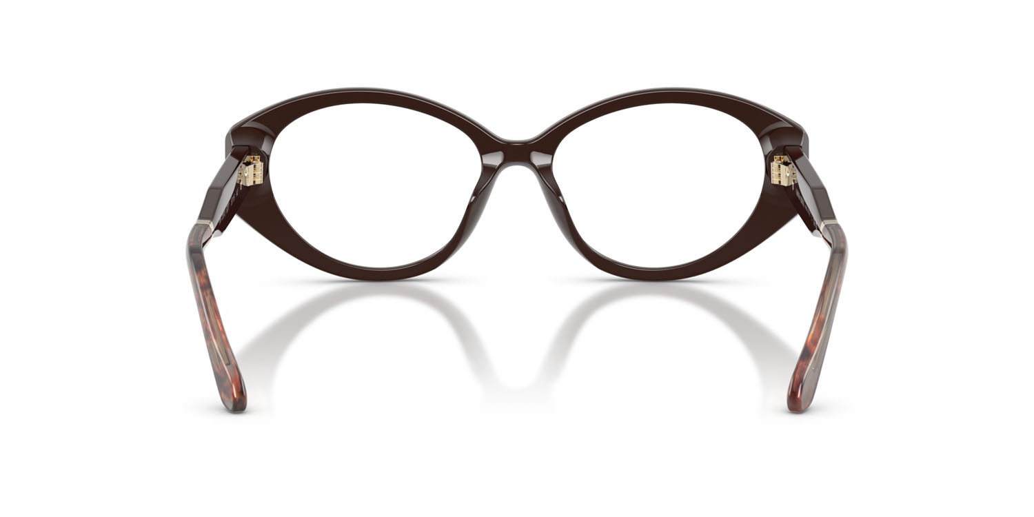 Occhiali da vista Giorgio Armani AR 7281U (6227) colore marrone forma ovale lenti lente demo