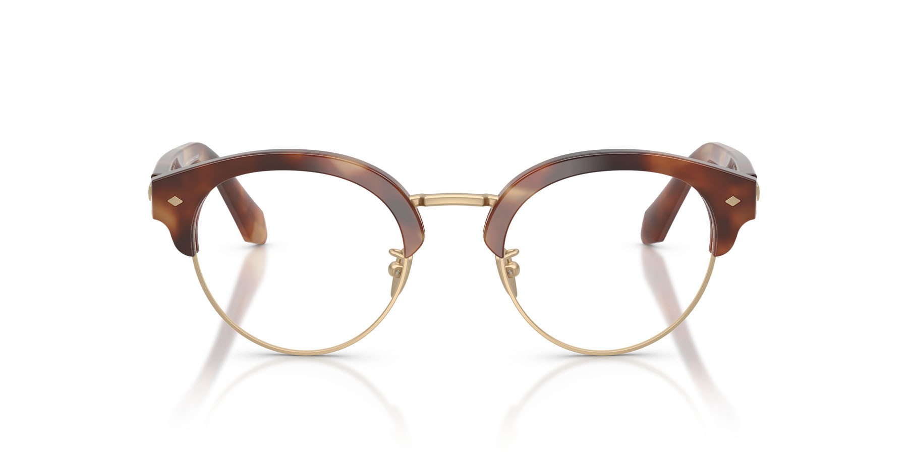 Occhiali da vista Giorgio Armani AR 7283 (6302) colore havana marrone forma pantos lenti lente demo