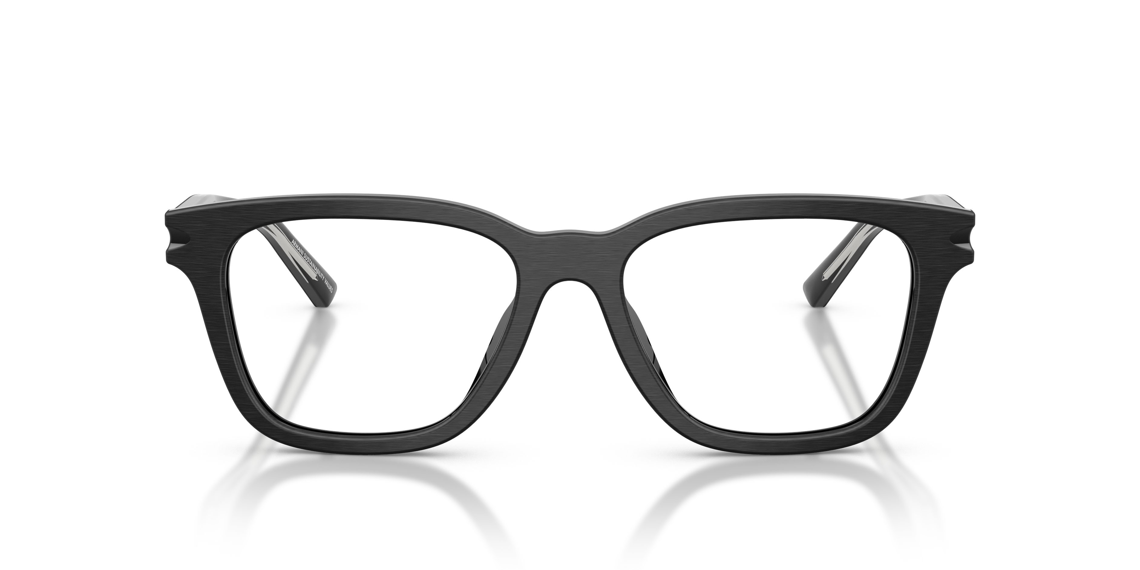 Eyeglasses Giorgio Armani AR 7288U (5009) color nero spazzolato shape square lenses lente demo