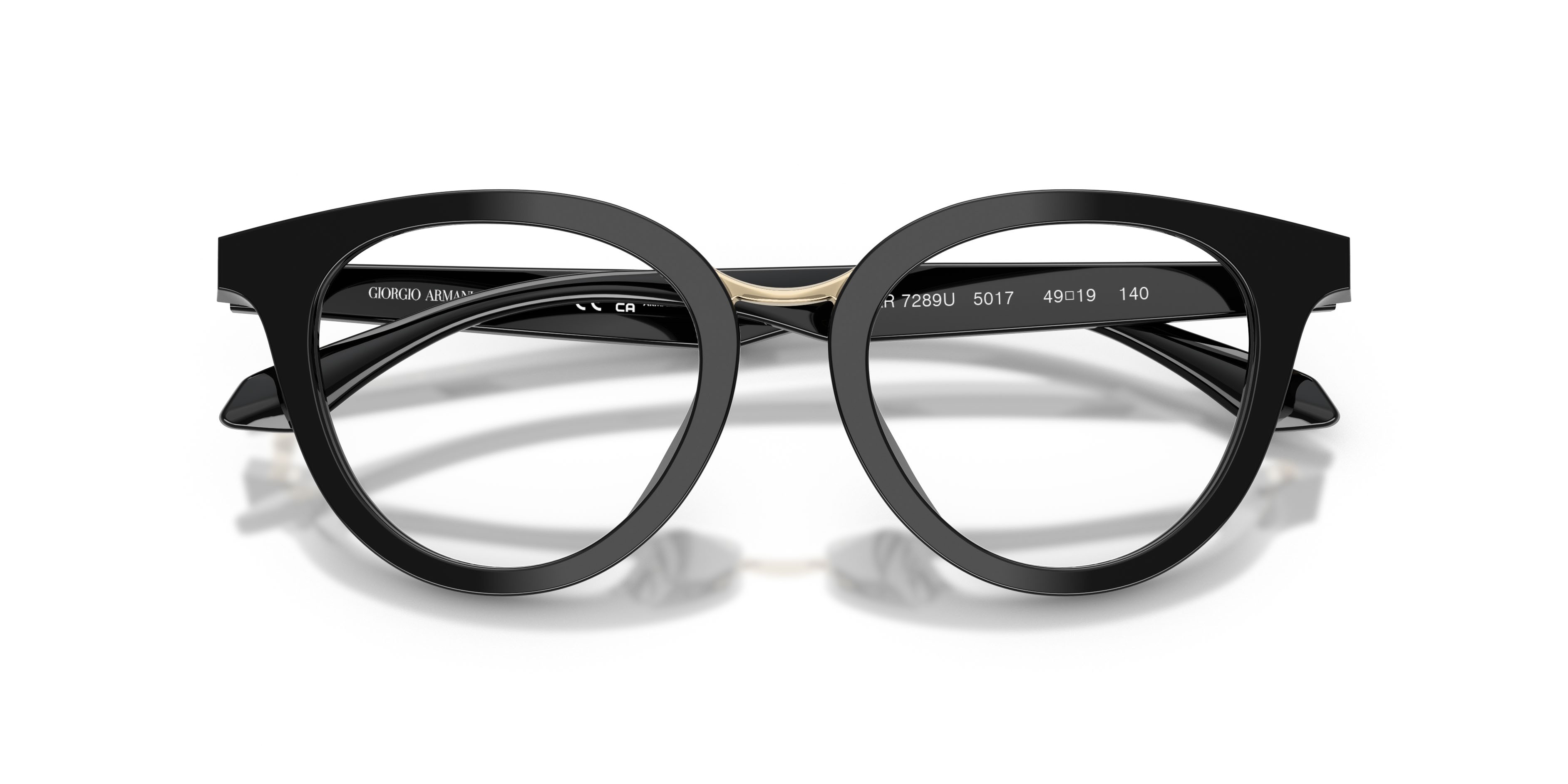 Eyeglasses Giorgio Armani AR 7289U (5017) color nero shape round lenses lente demo