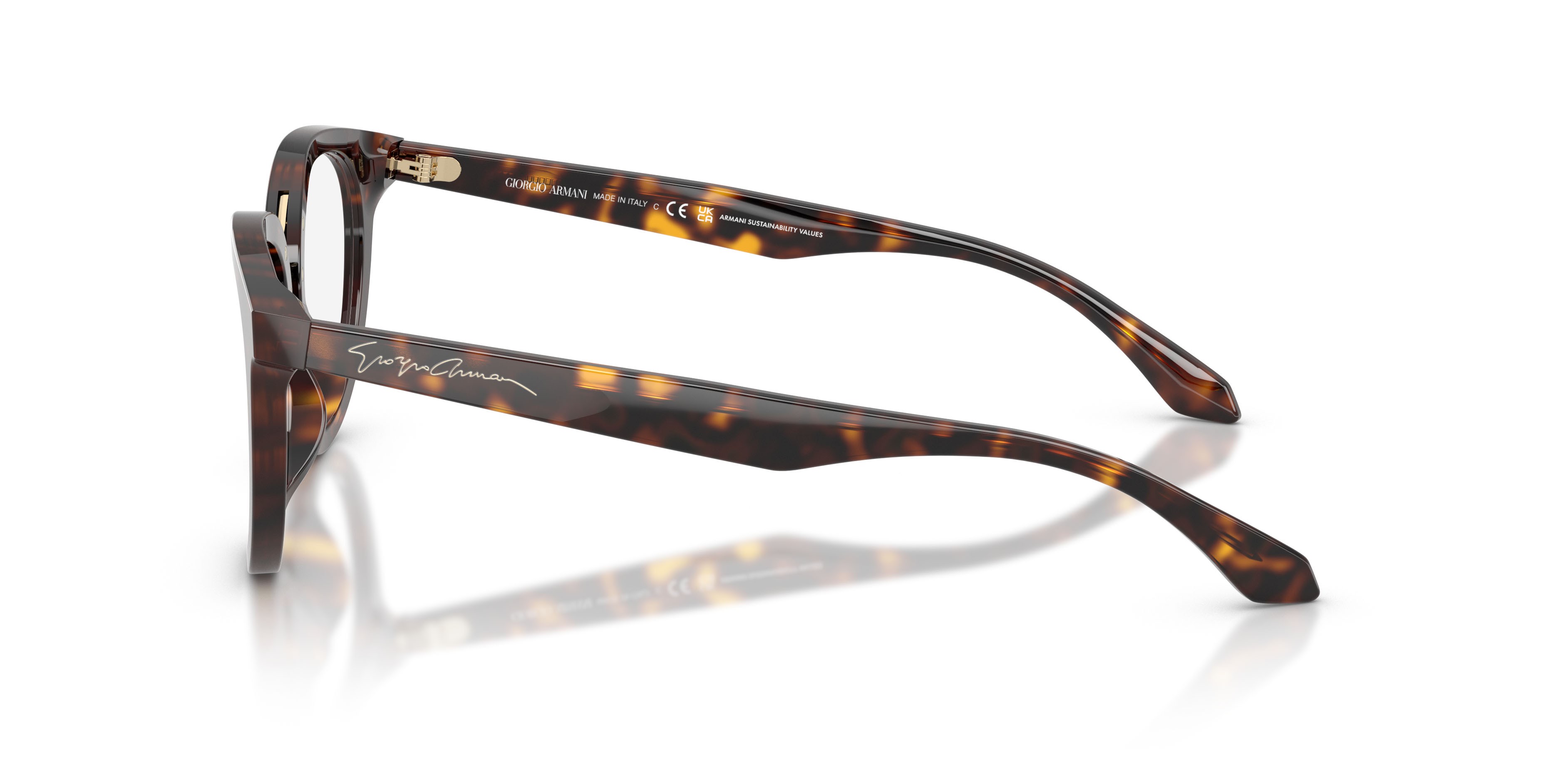 Eyeglasses Giorgio Armani AR 7289U (6124) color havana shape round lenses lente demo