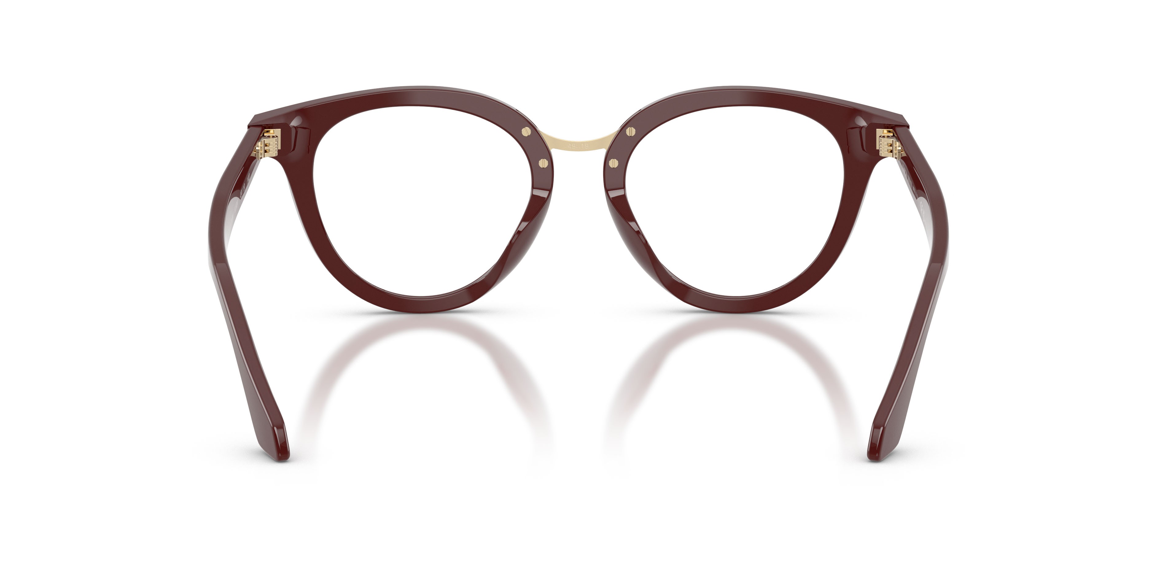 Eyeglasses Giorgio Armani AR 7289U (6399) color bordeaux shape round lenses lente demo
