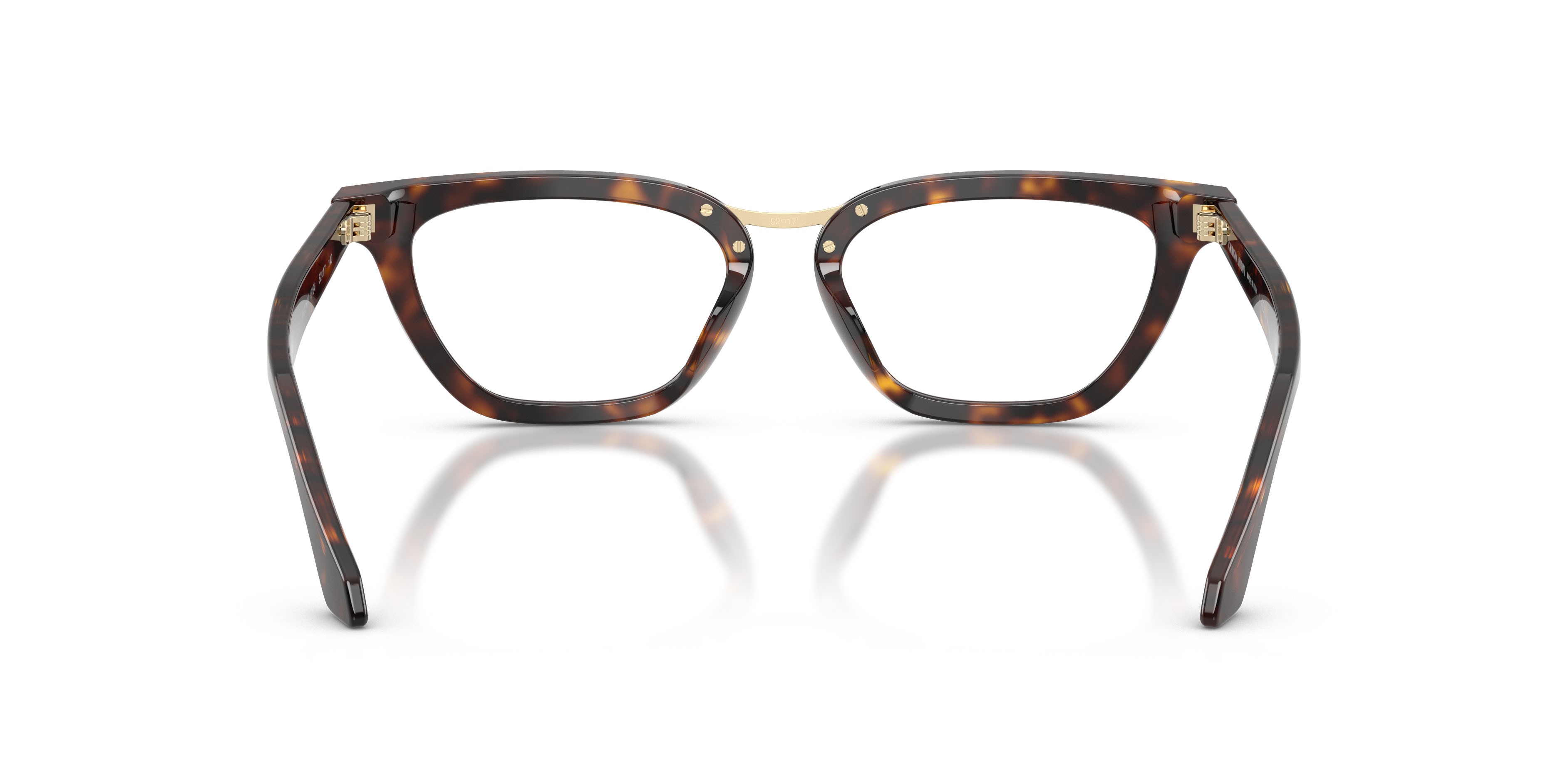 Eyeglasses Giorgio Armani AR 7290U (6124) color havana shape butterfly lenses lente demo