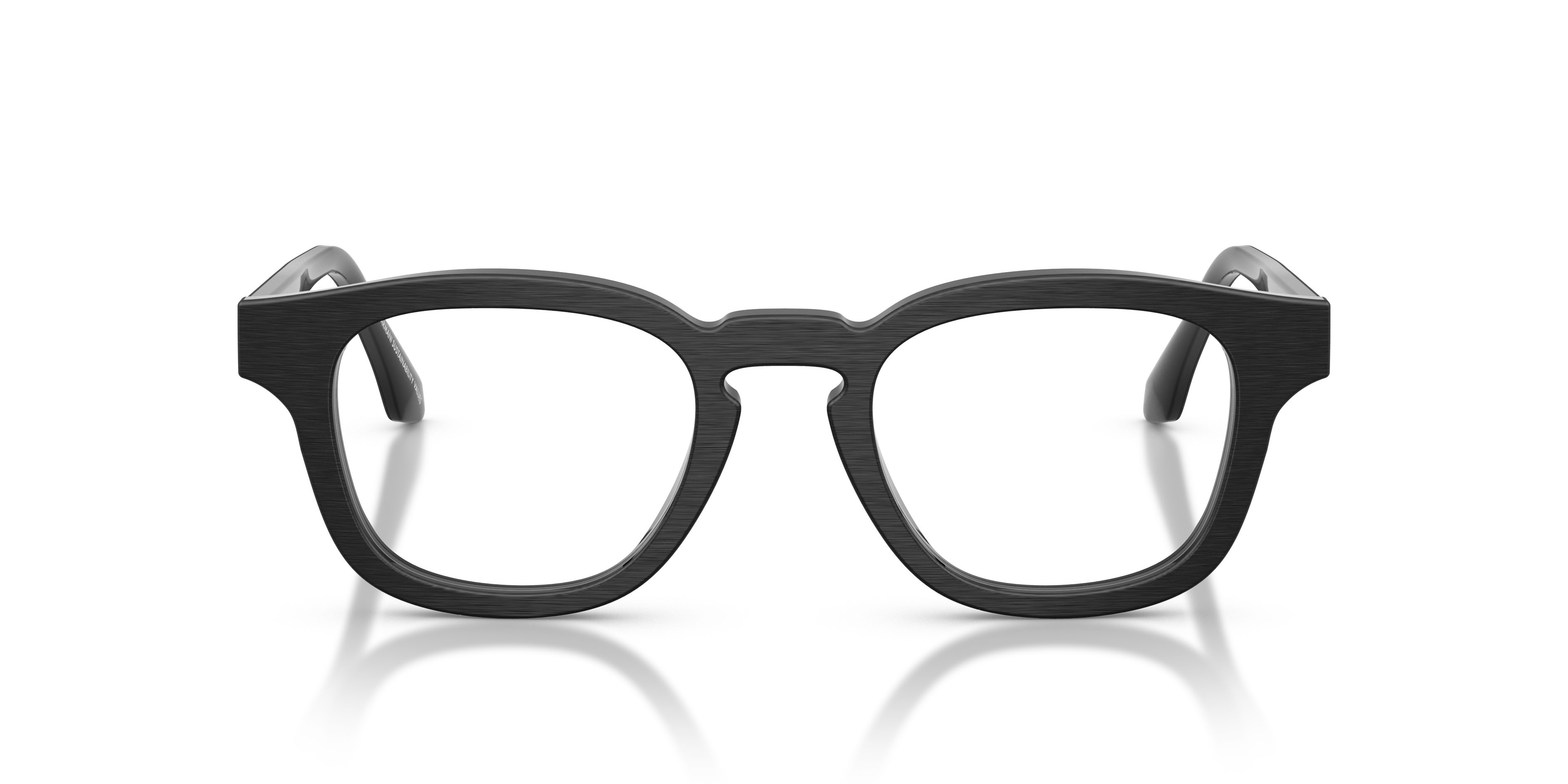 Eyeglasses Giorgio Armani AR 7291U (5009) color nero spazzolato shape square lenses lente demo