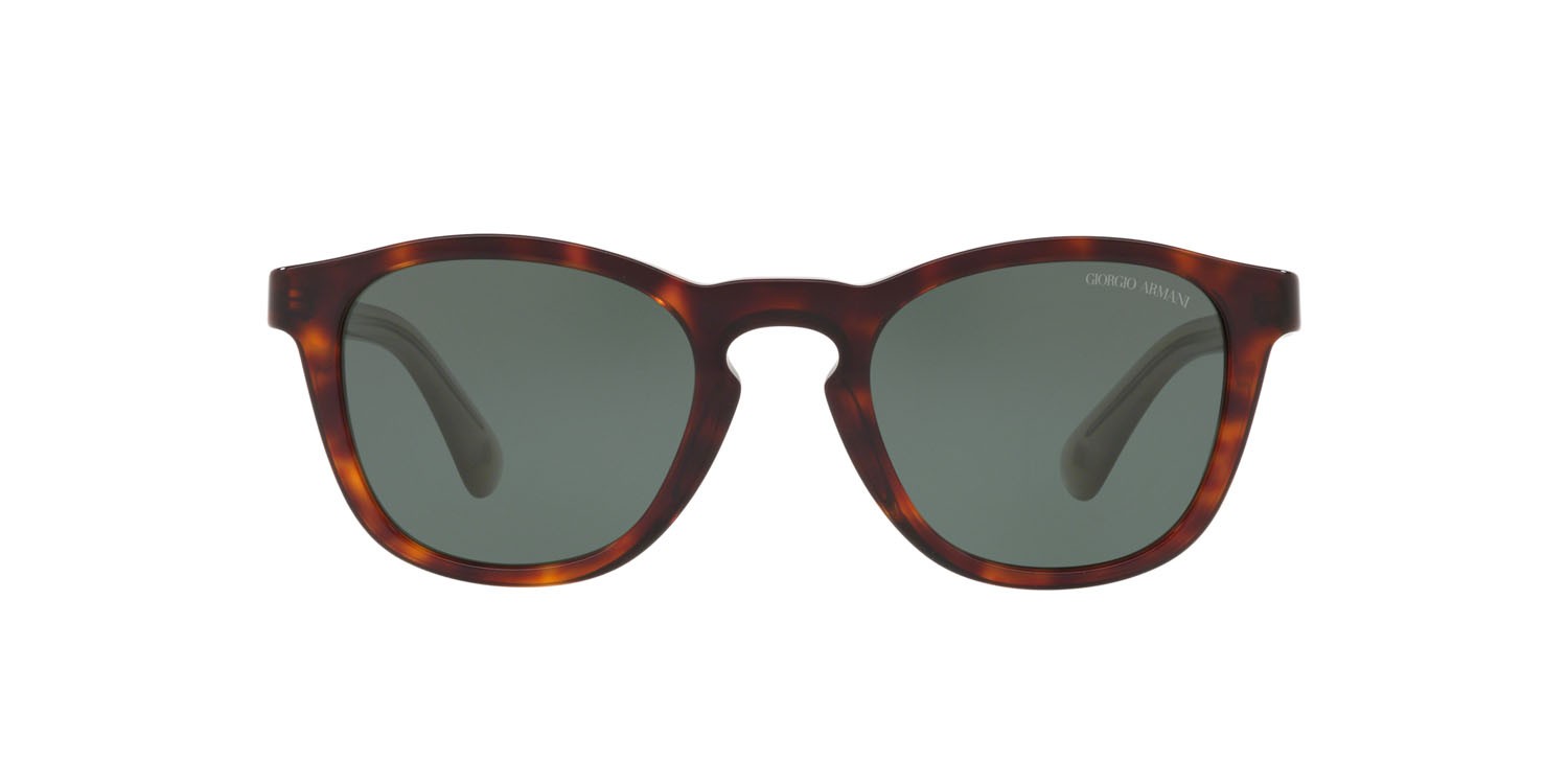 Sonnenbrillen Giorgio Armani AR 8112 (568671) farbe havana rosso form pantos gläser verde