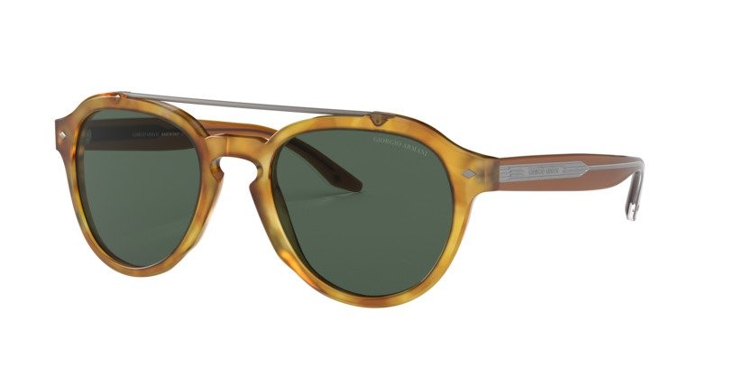 Sonnenbrillen Giorgio Armani AR 8129 (576171) farbe havana giallo form pantos gläser verde scuro