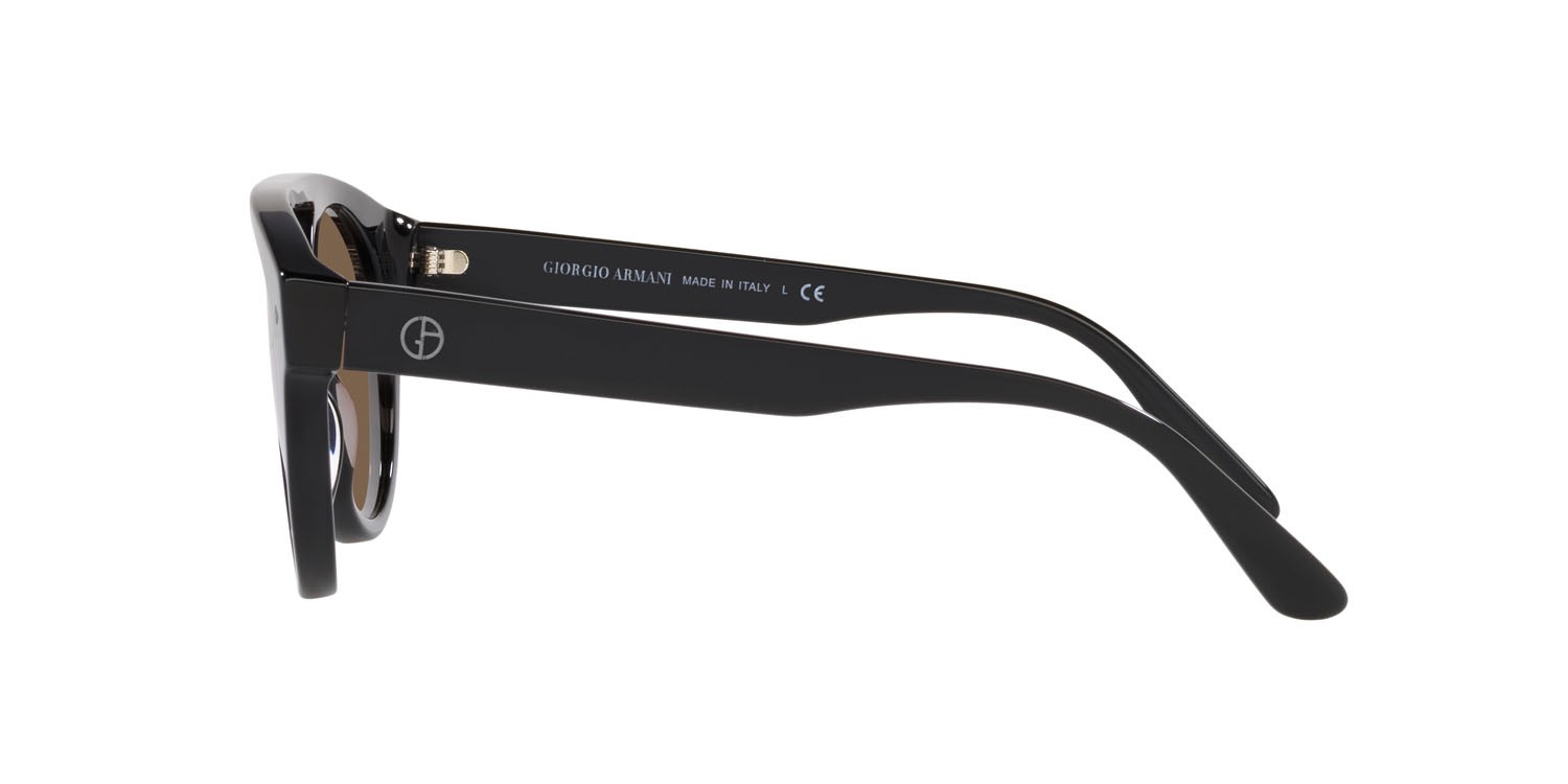 Sonnenbrillen Giorgio Armani AR 8163 (500173) farbe nero/havana form rund gläser marrone scuro