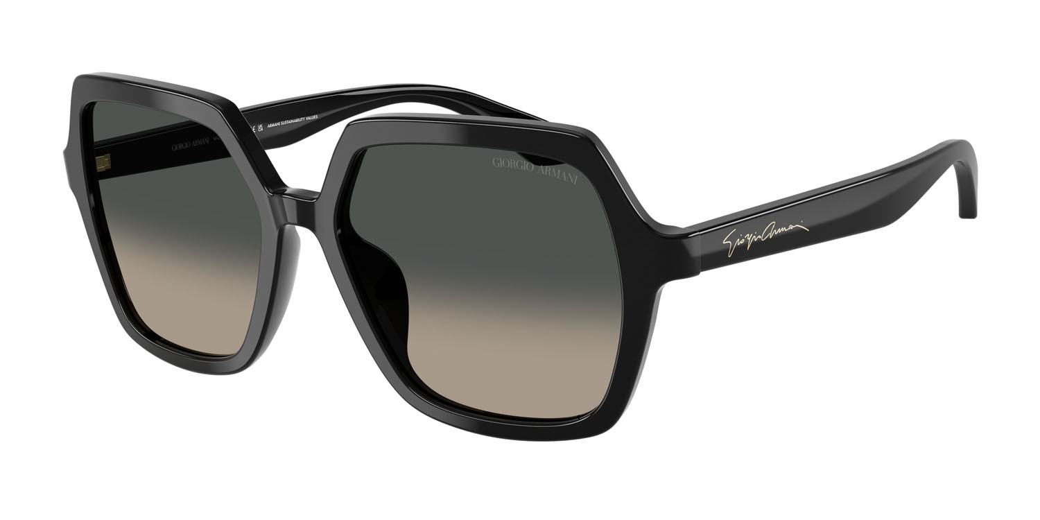 Sunglasses Giorgio Armani AR 8193U (500119) color nero shape square lenses grigio sfumato
