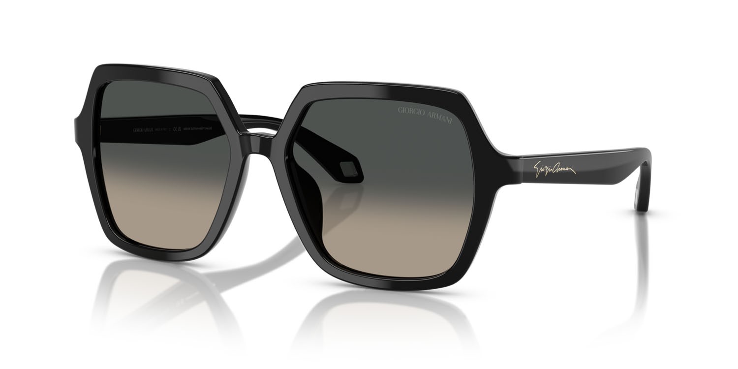 Sunglasses Giorgio Armani AR 8193U (500119) color nero shape square lenses grigio sfumato