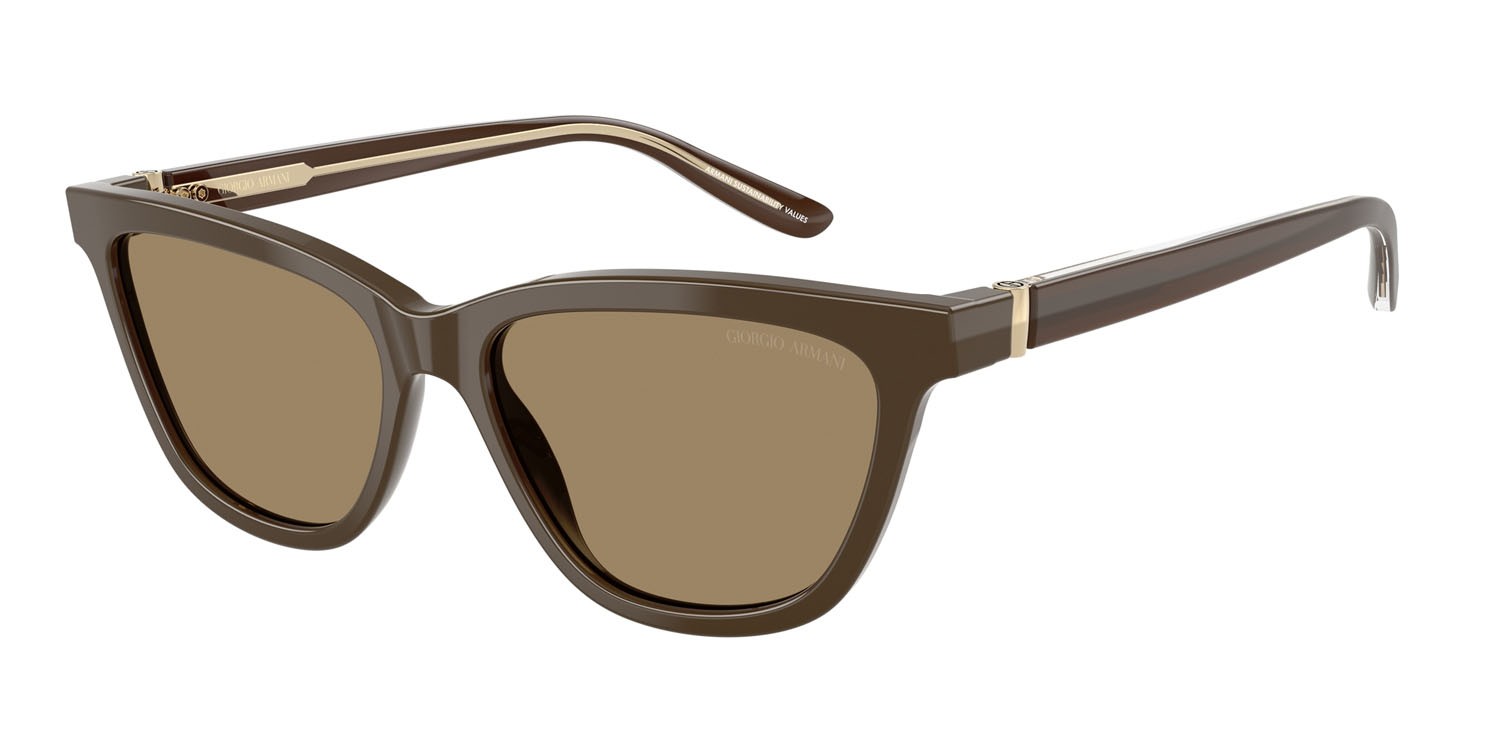 Sunglasses Giorgio Armani AR 8221 (595753) color marrone shape cat eye lenses marrone