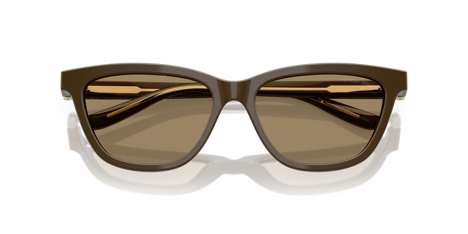 Sunglasses Giorgio Armani AR 8221 (595753) color marrone shape cat eye lenses marrone