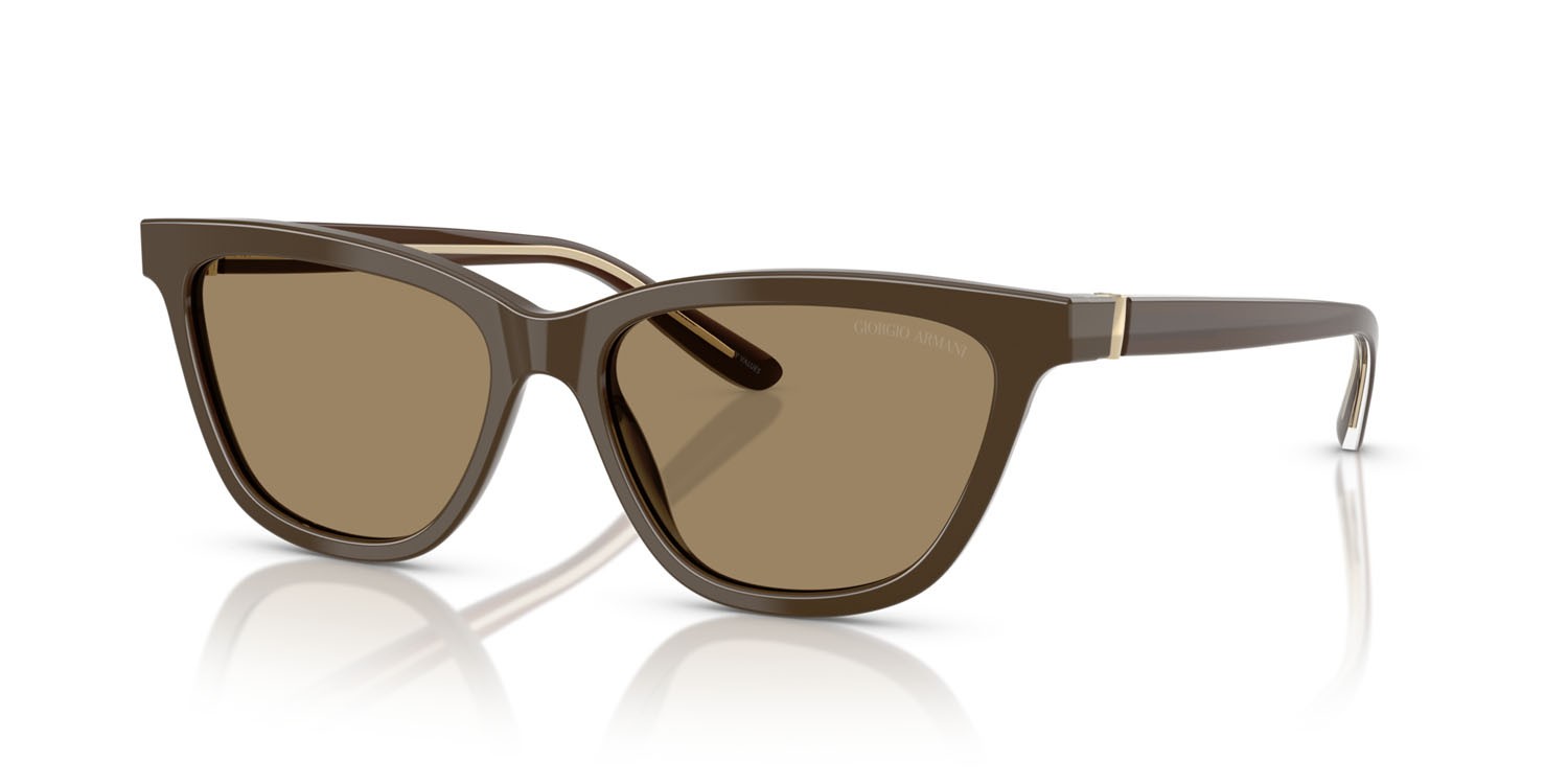 Sunglasses Giorgio Armani AR 8221 (595753) color marrone shape cat eye lenses marrone