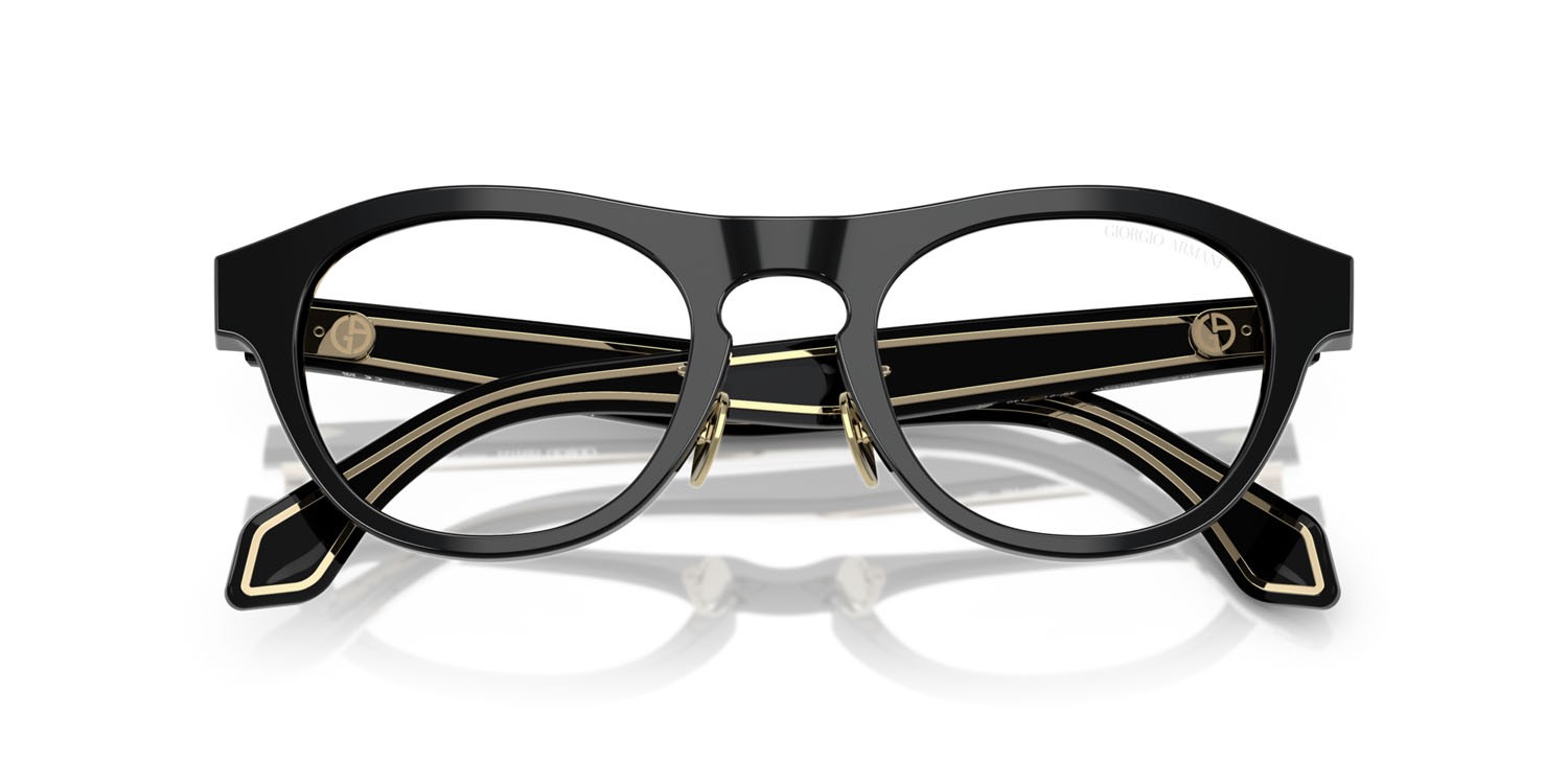 Occhiali da sole Giorgio Armani AR 8225 (50011W) colore nero forma ovale lenti trasparente