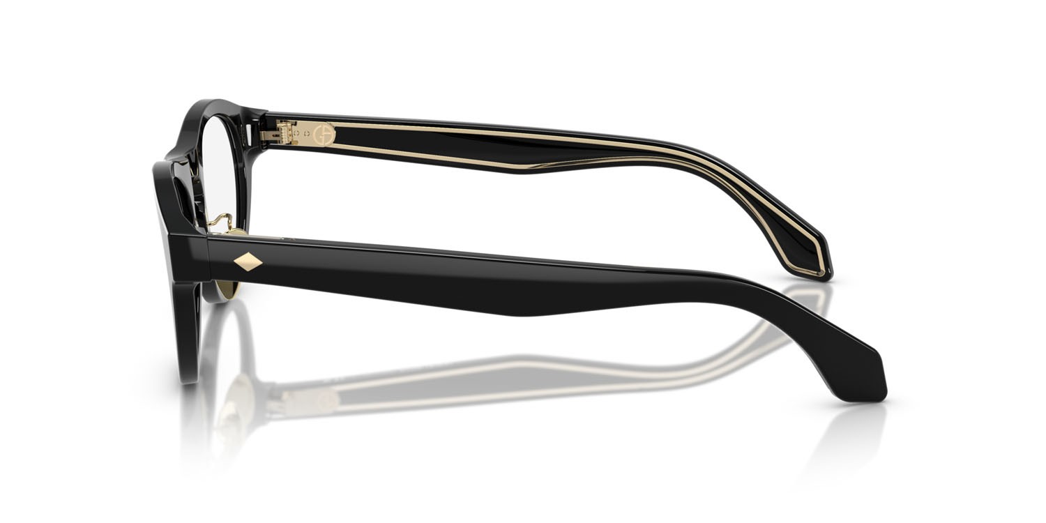 Occhiali da sole Giorgio Armani AR 8225 (50011W) colore nero forma ovale lenti trasparente