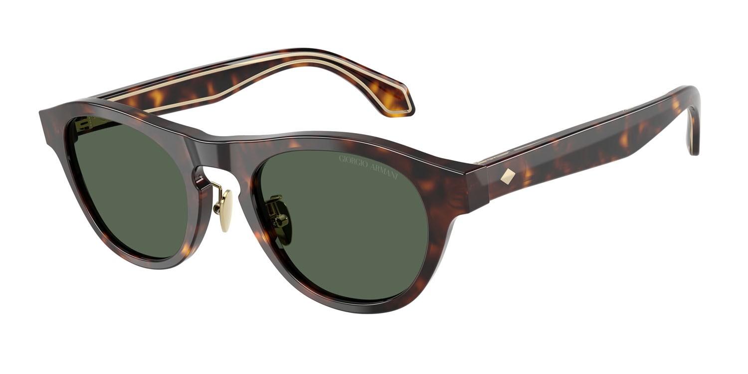 Sunglasses Giorgio Armani AR 8225 (502671) color havana shape oval lenses verde scuro