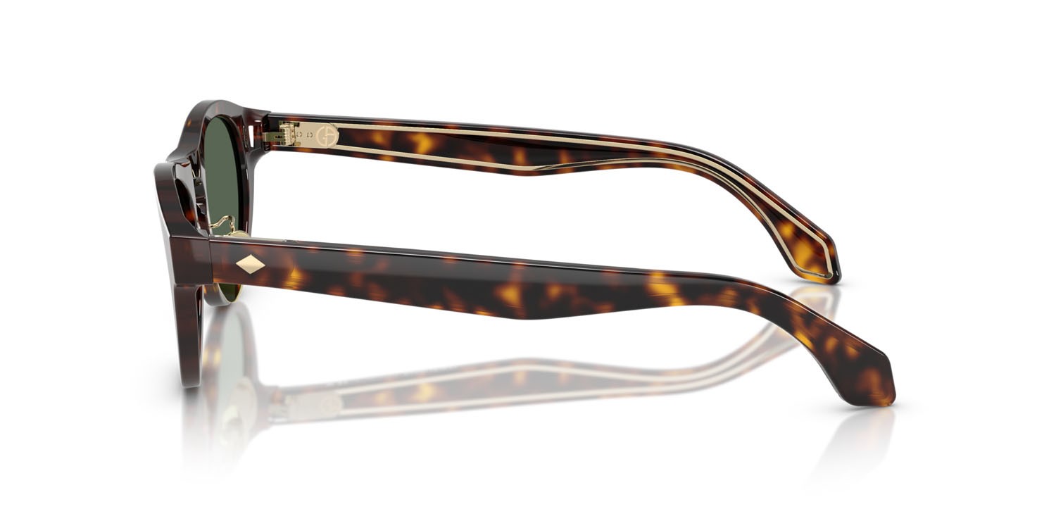 Sunglasses Giorgio Armani AR 8225 (502671) color havana shape oval lenses verde scuro