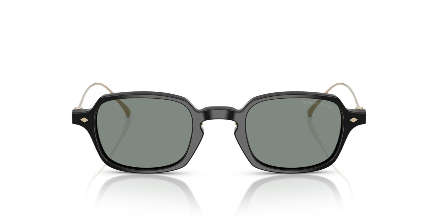 Occhiali da sole Giorgio Armani AR 8227T (606011) colore nero forma rettangolare lenti grigio
