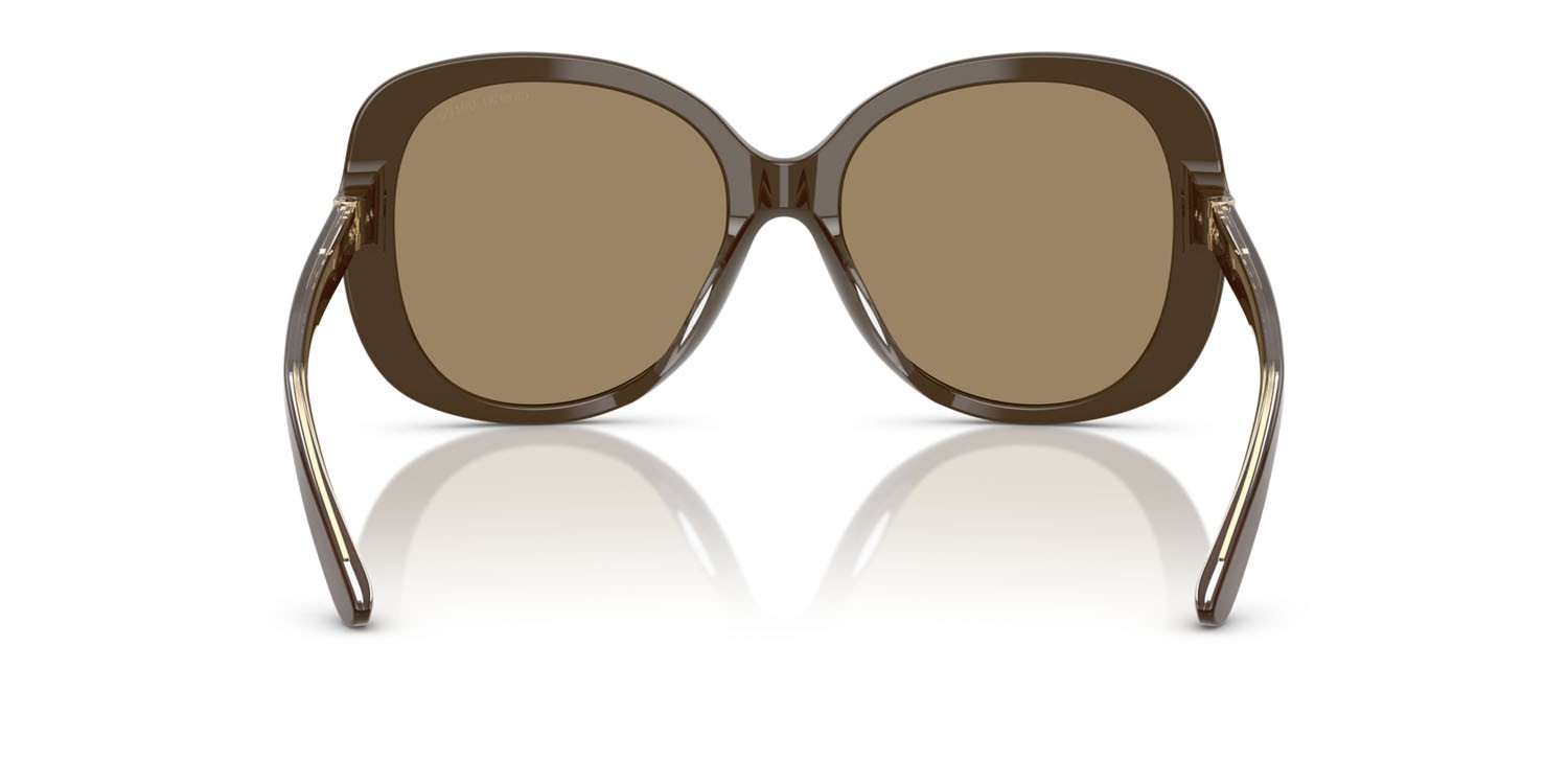 Occhiali da sole Giorgio Armani AR 8229U (595753) colore marrone forma rotondo lenti marrone