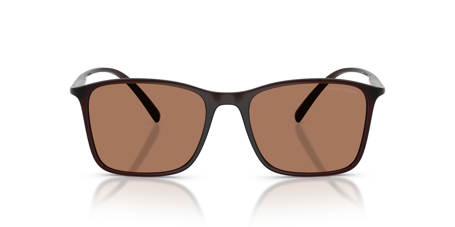 Sunglasses Giorgio Armani AR 8231U (623973) color marrone trasparente shape square lenses marrone