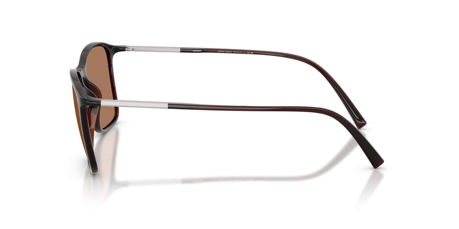 Sunglasses Giorgio Armani AR 8231U (623973) color marrone trasparente shape square lenses marrone