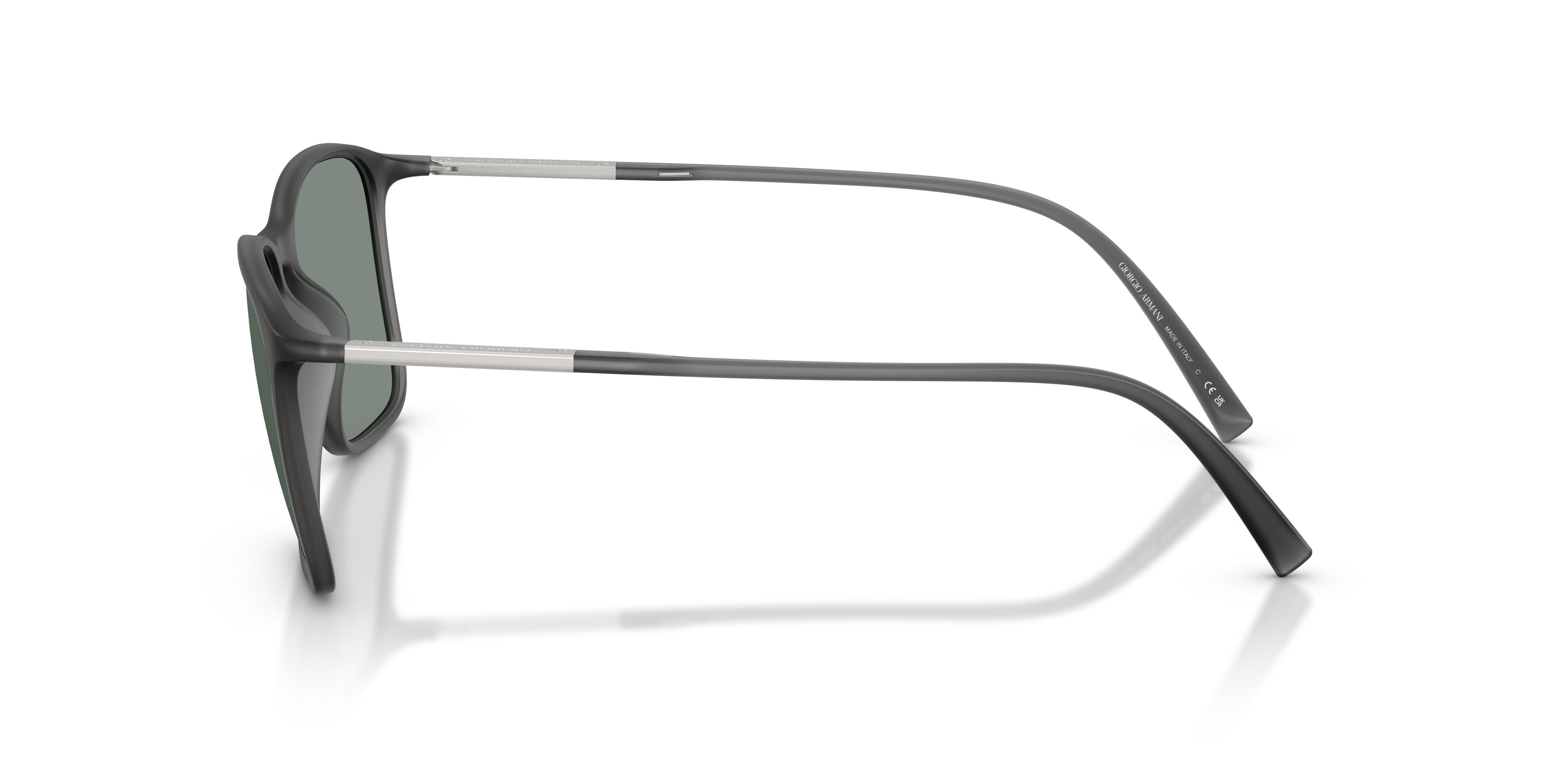 Occhiali da sole Giorgio Armani AR 8231U (6416/1) colore grigio trasparente forma quadrato lenti grigio