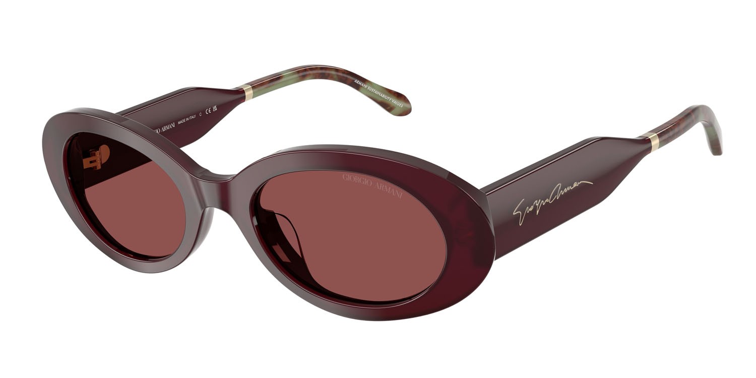 Sunglasses Giorgio Armani AR 8234U (622875) color viola shape oval lenses violetto scuro
